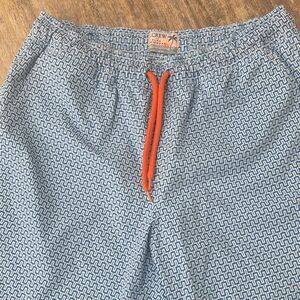 Crew Blue and White Patterned Shorts